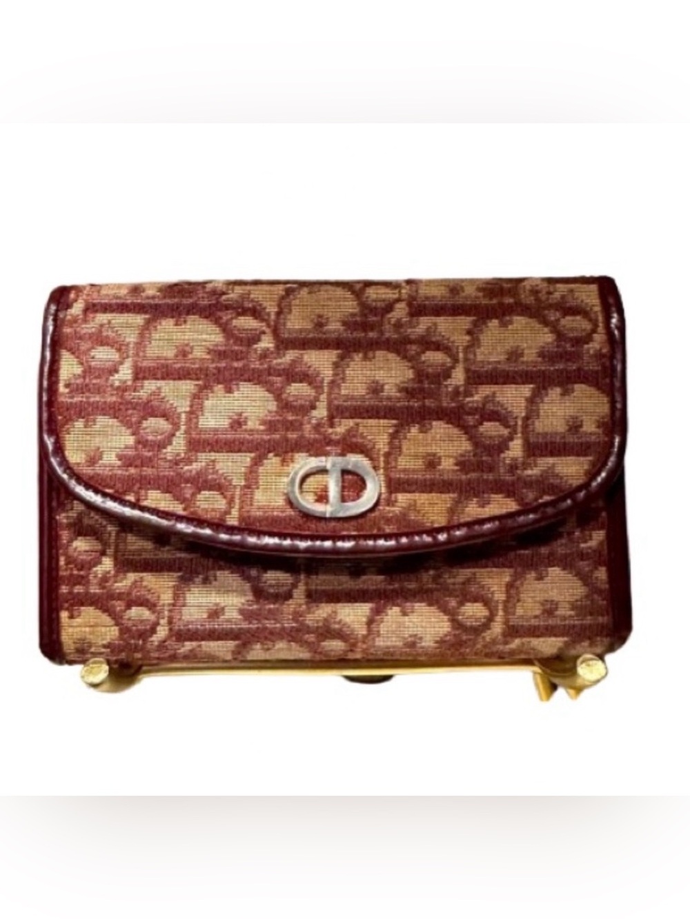 Rare 1980s Christian Dior Vintage Bordeaux Trotter Passport Holder